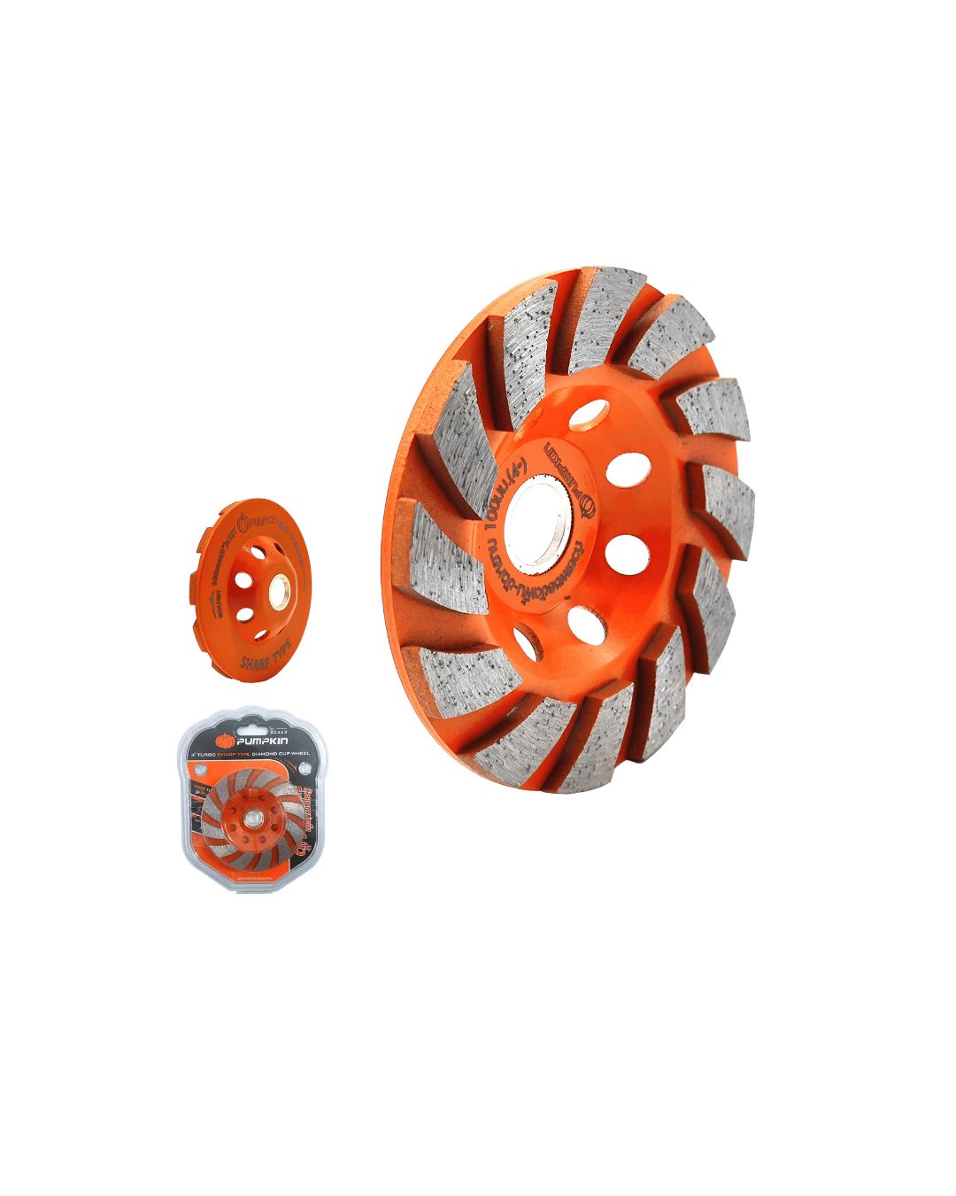 Pumpkin 12t Sharp Type Segment Diamond Cup Grinding Wheel 100x20(16)mm | Model: PM22323