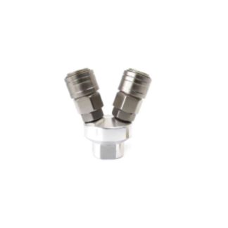 Aiko 2 Way Round Quick Coupling - Quick Release  | Model : QC-R2-QR