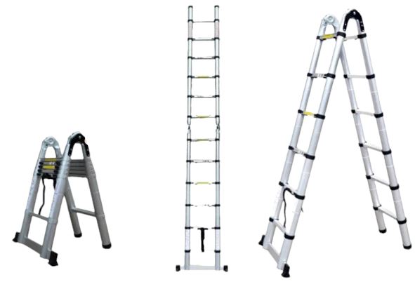 XG Double Side Telescopic Ladder (Vertical Fully Extendable) | Height : 5m (8ft) | Model : XG-129