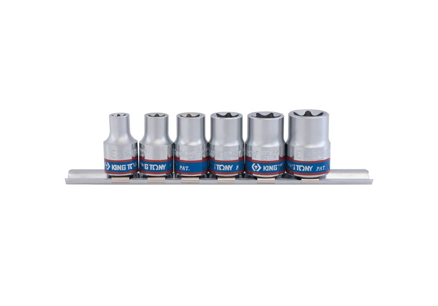 King Tony 3106PR 3/8" (E8-E18) Star Socket Set (6pcs) | Model : 3106PR