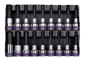 King Tony 1/2" 18pc Hex Bit Socket Set For Tool Trolley | Model : 4138PR