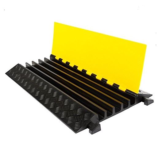 5 Channels Cable Protector Traffic Road Safety Rubber Hump | Model : RH-9033