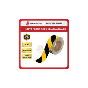 NIETZ 48MM X 30M FLOOR TAPE BLK YLW