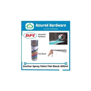 Anchor Spray Paint Flat Black 400ml