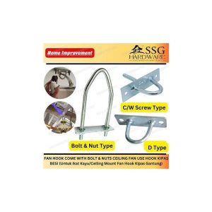 2 Hole Ceiling Mount Fan Hook