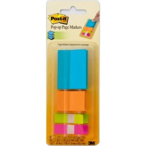 3M POST-IT FLAGS & POP-UP PAGE MARKERS (200SHT) 1"X1.5" 672-P1