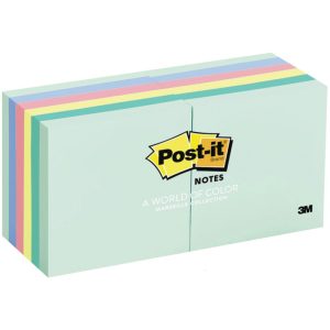 3M POST-IT MARSEILLE COLLECTION NOTES 12'S/PKT 1.5"X2" 653-AST