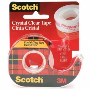 3M SCOTCH CRYSTAL CLEAR TAPE WITH DISPENSER 19MMX20M - CC1920D