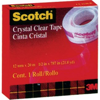 3M SCOTCH CRYSTAL CLEAR TAPE (BOXED) 12MMX20M - CC1220B