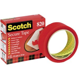3M SCOTCH SECURE TAPE RED 35MMX33M - 820