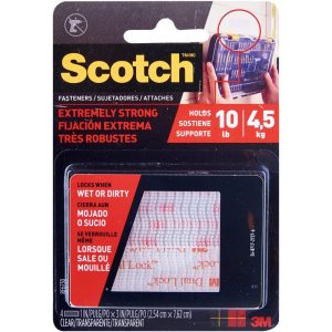 3M SCOTCH EXTREME FASTENER CLEAR 1" X 3" RF6730