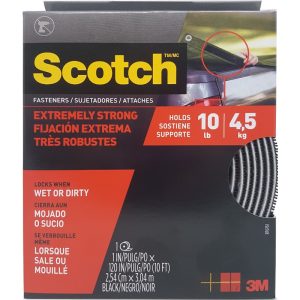3M SCOTCH EXTREME FASTENER BLACK 1" X 10FT RF6761