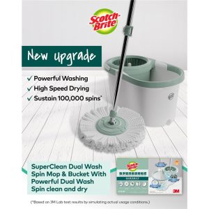 3M SCOTCH BRITE DUAL SPIN MOP T7