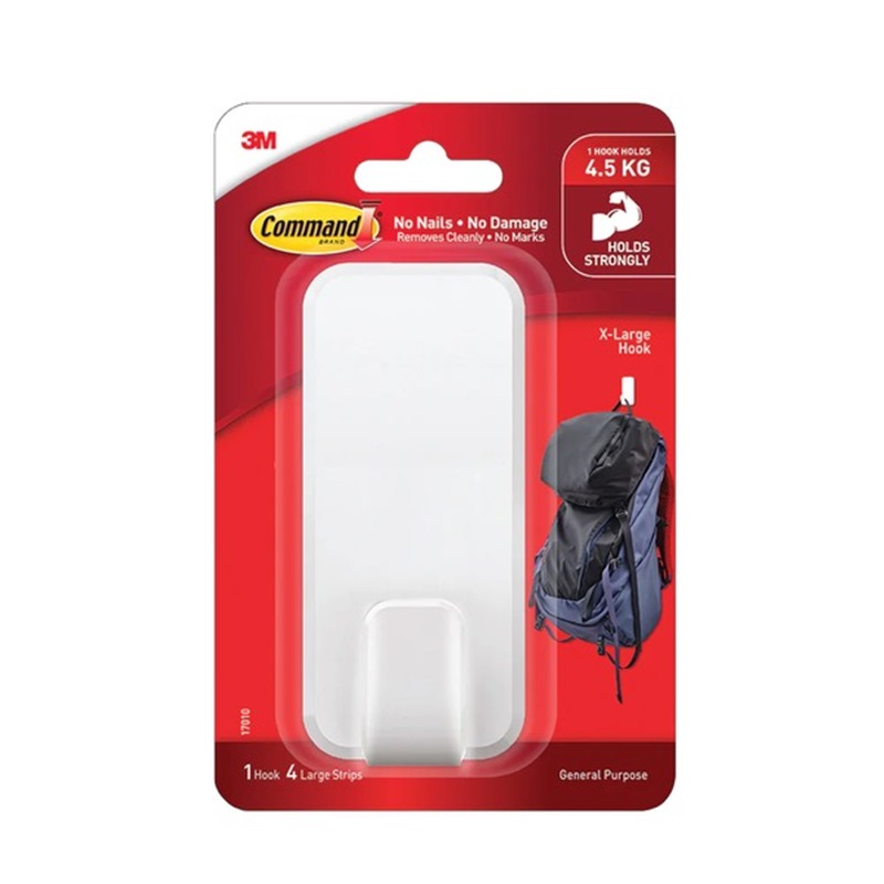3M COMMAND XL UTILITY HOOK – WHITE 17010-ES