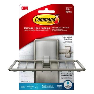 3M SATIN NICKEL SOAP DISH BATH34-SN-ES