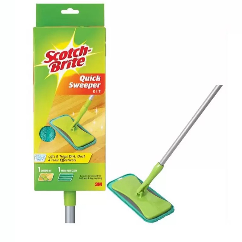 3M SCOTCH BRITE MF400 MOP QUICK SWEEPER STARTER KIT