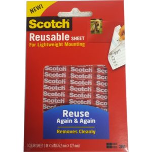 3M SCOTCH REUSABLE TABS - R102 76.2MMX127MMX1 CLEAR