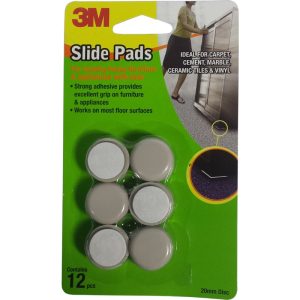3M SLIDE PAD CIRCLE 20MM-12PC/PK SPC20