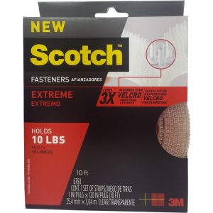 3M SCOTCH EXTREME FASTENER CLEAR 1" X 10FT 6760