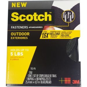 3M SCOTCH OUTDOOR FASTENER BLACK 1" X 15FT 5761