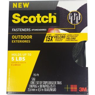 3M SCOTCH OUTDOOR FASTENER BLACK 1" X 15FT 5761