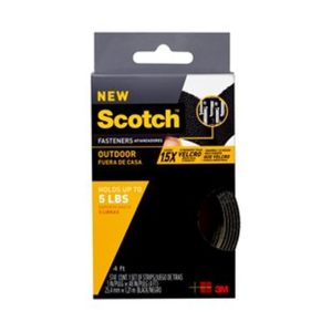 3M SCOTCH OUTDOOR FASTENER BLACK 1" X 4FT 5741