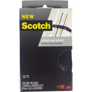 3M SCOTCH BLACK BUNDLING STRAP 3/4" X 12FT - 3740
