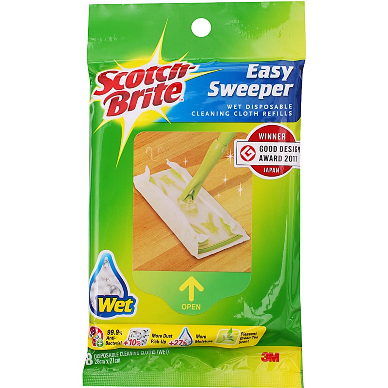 3M SCOTCH BRITE EASY SWEEPER WET WIPER REFILL Q600RW-E (8 SHEETS)