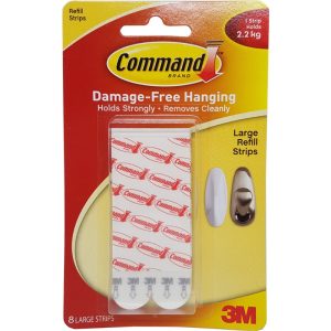 3M COMMAND LARGE REFILL 8 STRIPS 17023P