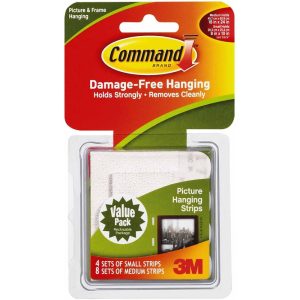 3M COMMAND SMALL & MEDIUM PICTURE HANGING STRIP VP 17203VP