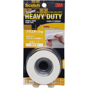 3M SCOTCH HEAVY DUTY DOUBLE SIDED FOAM TAPE KPP-19 (PLASTIC) 19MMX1.5M