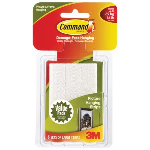 3M COMMAND LARGE PICTURE HANGING STRIP (VALUE PACK) 6SET 17206VP
