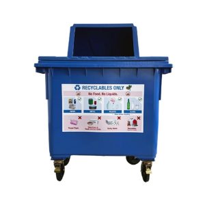 4 WHEELS POLYETHYLENE BIN 660L L1350XW780XH1190MM MGB660L(H)