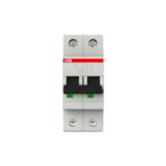 ABB MINIATURE CIRCUIT BREAKER (MCB) S202-C6, 2P, C, 6A