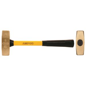AMPCO NON-SPARKING DOUBLE FACE ENGINEERING HAMMER C/W FIBREGLASS HANDLE