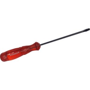 AONENG RED PLASTIC HANDLE SCREWDRIVER SLOTTED -