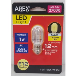 AREX AR T-L1T1612A-1W E12 2700K LED BULB YELLOW