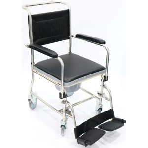 ASSURE COMMODE STAINLESS STEEL DAF CHAIR WITH 4 LOCK AR0201