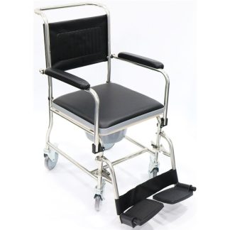 ASSURE COMMODE STAINLESS STEEL DAF CHAIR WITH 4 LOCK AR0201