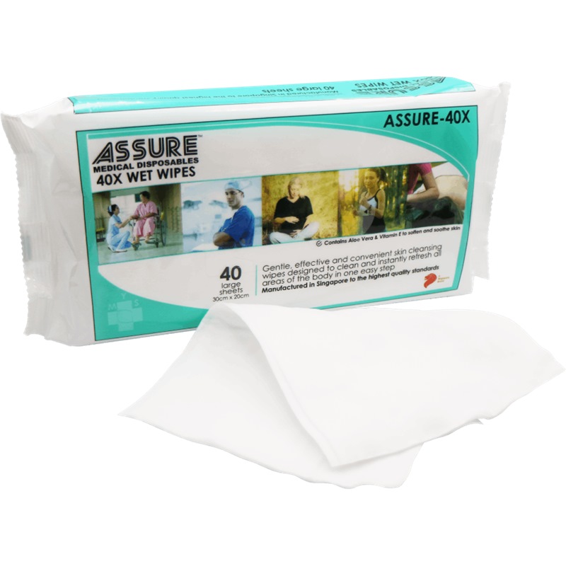 ASSURE 40X WET WIPES 40'S/PKT