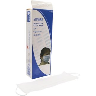ASSURE FACE MASK PAPER 2-PLY 100'S/BOX