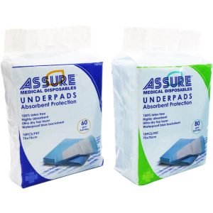 ASSURE UNDERPADS 75CMX75CM 10'S/PKT 15PKT/CTN