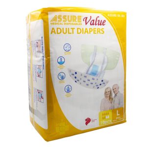ASSURE VALUE ADULT DIAPERS, LARGE SK-301, 10PC/BAG, 10BAG/CTN