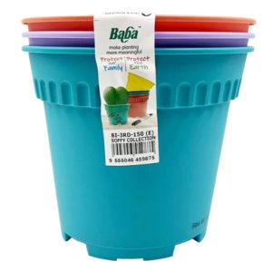 BABA SOFFY COLLECTION POT 150MM 8309 3PPP - MIX COLOUR