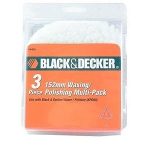 BLACK AND DECKER 3PCS POLISHING BONNET MULTI PACK 152MM, 74-603-QU FOR KP600