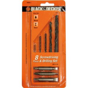 BLACK AND DECKER 8PC DRILL & DRIVER BIT SET 50608G