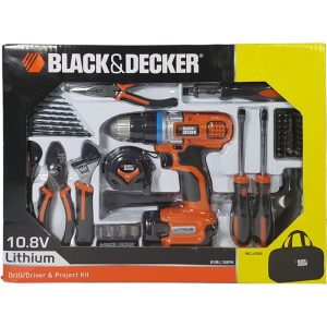 BLACK AND DECKER 10.8V LI-ON DRILL DRIVER PROJECT KIT EGBL108PK