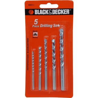 BLACK AND DECKER 5PC MASONRY DRILL BIT SET [4,5,6,8,10MM] A8032G