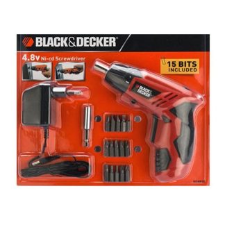 BLACK AND DECKER 4.8V SCREW DRIVER KIT W/15 ACCESSORIES, KC4815-B5