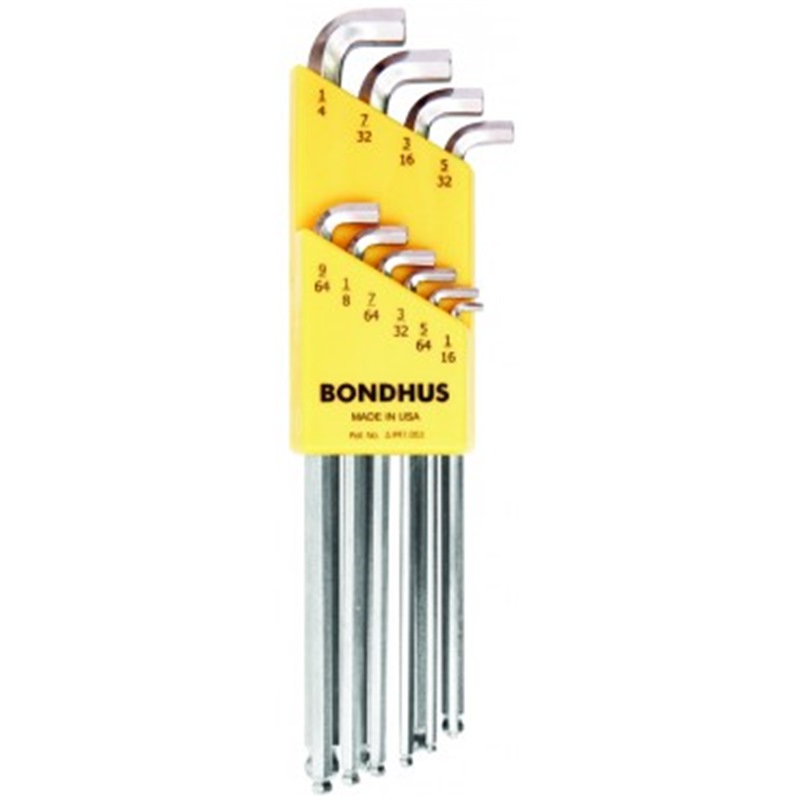 BONDHUS BALLPOINT HEX KEY SET -16738 (SBLX10B) 10PCS SET